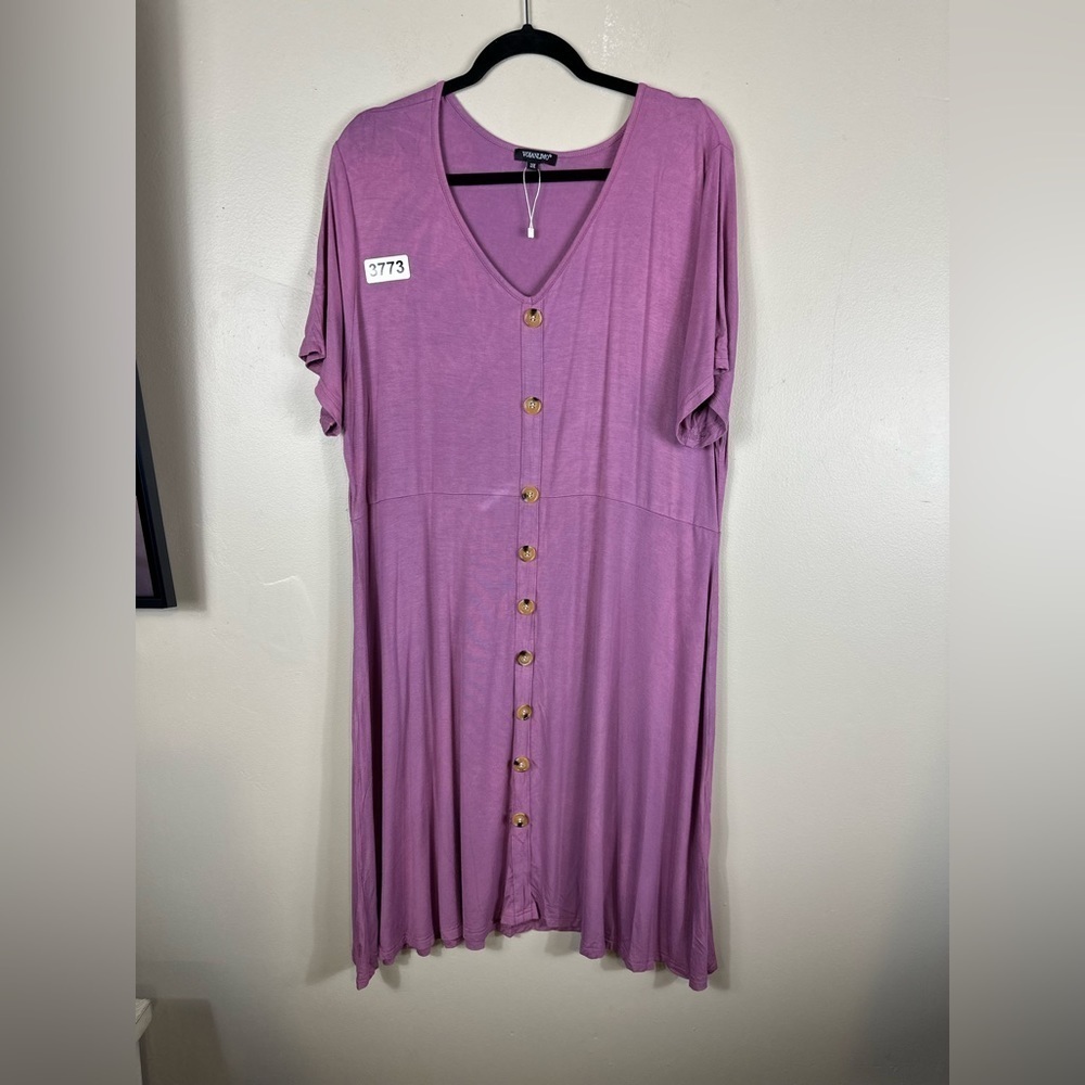 Voianlimo 3 xlarge light purple 23 p2p length 41” slip on dress nwot